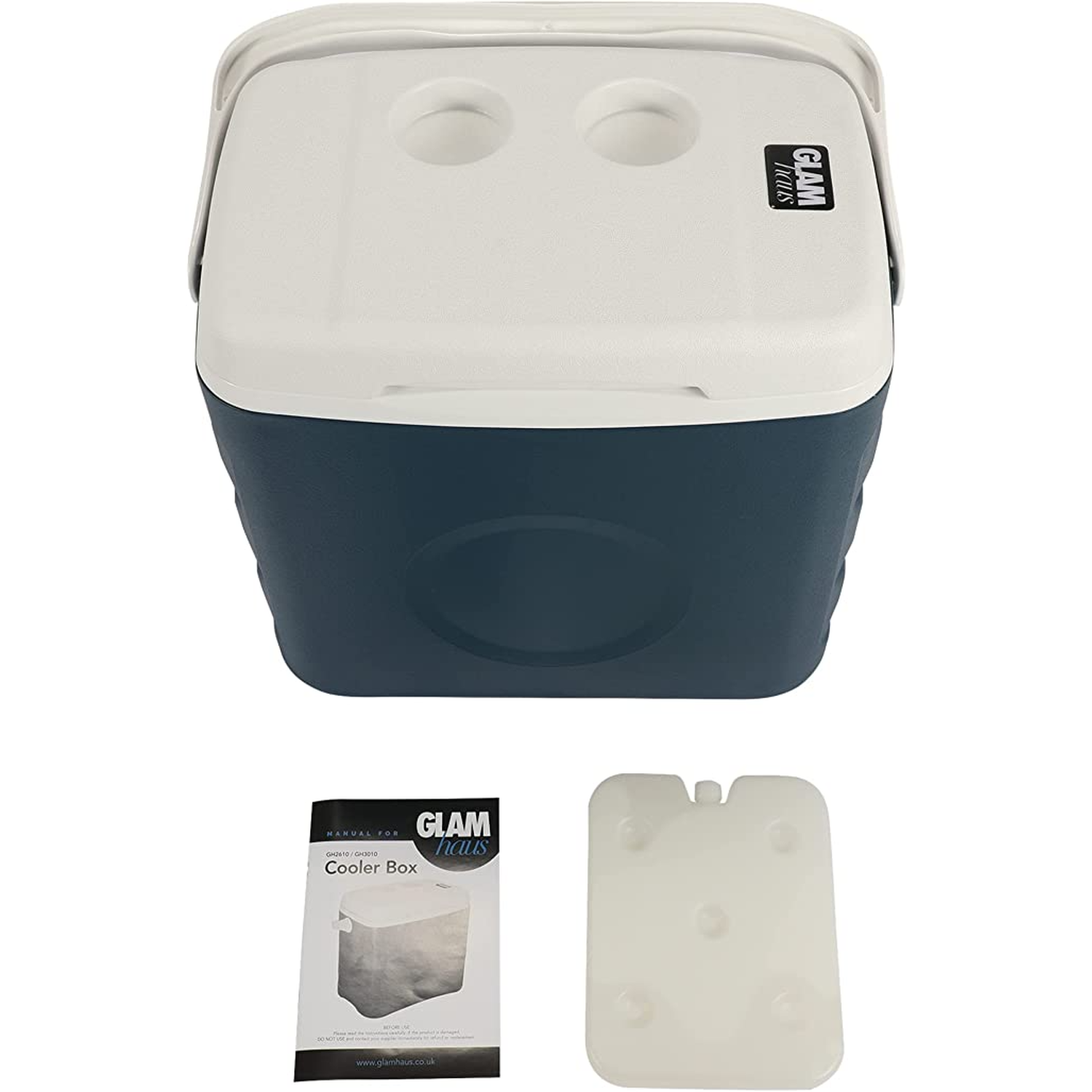 26L Portable Picnic Cooler Box With Ice Pack - Blue