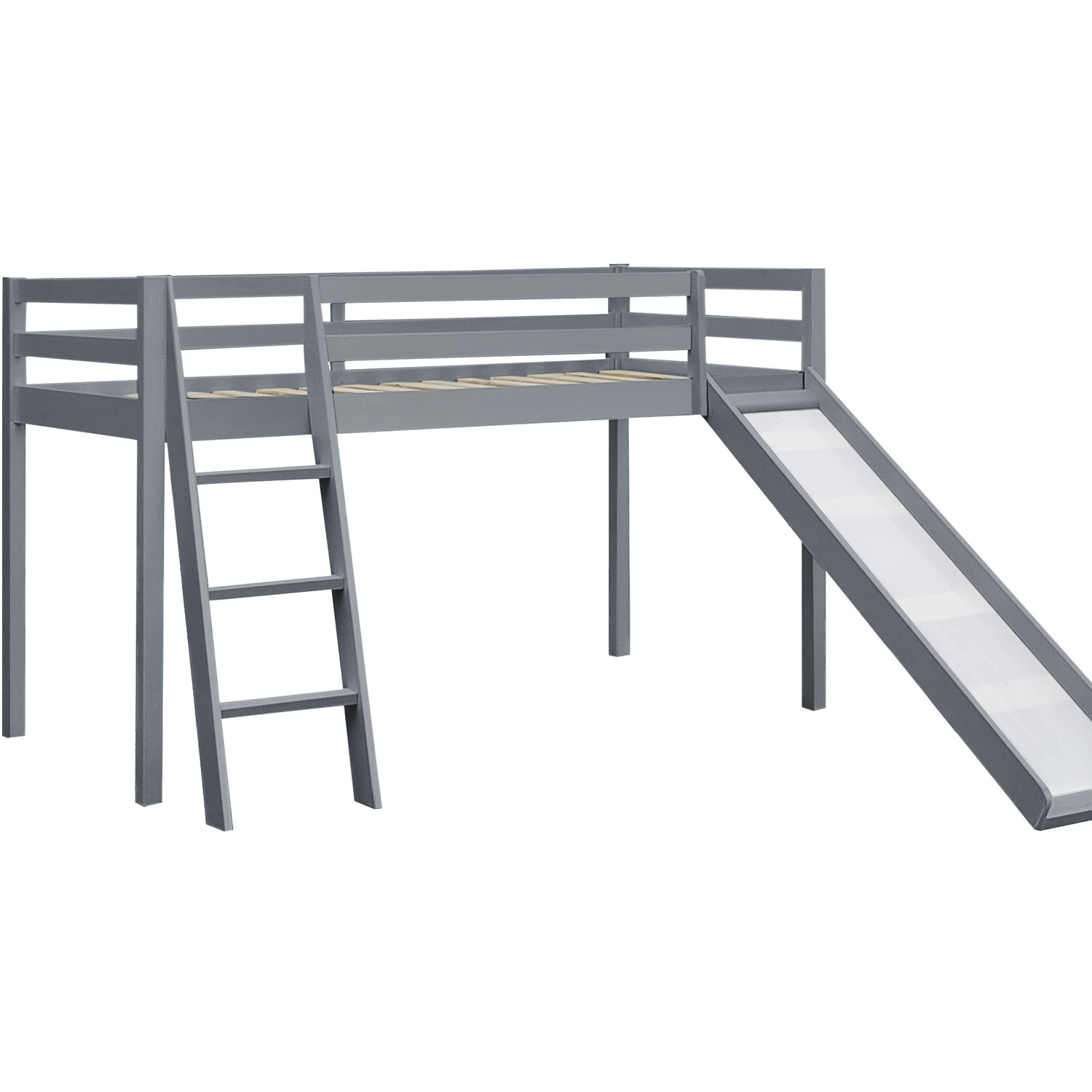 3ft Single Mid Sleeper With Slide Add On - Grey 218 5cm