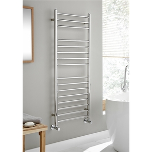 Curved Vertical 1200mm Tall Bathroom Towel Radiator