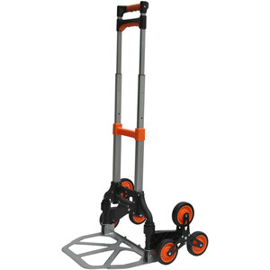 Stair Climber Compact Folding Aluminium Sack Truck, Solid Wheels, 60kg