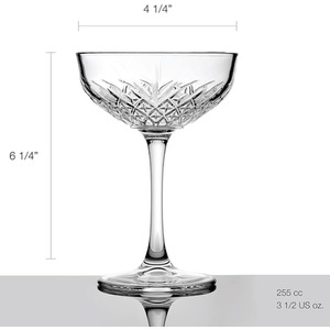 Tall Stemmed Champagne Coupe Glasses