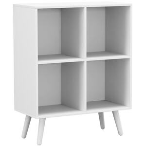 4-Cube Shelving Unit With Legs - White