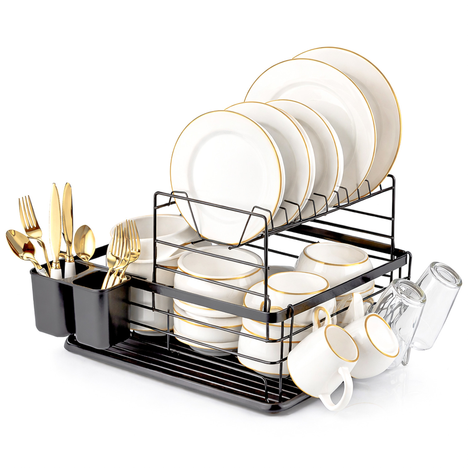 Image of Dish Drainer Drying Rack 2 Tier&hellip;