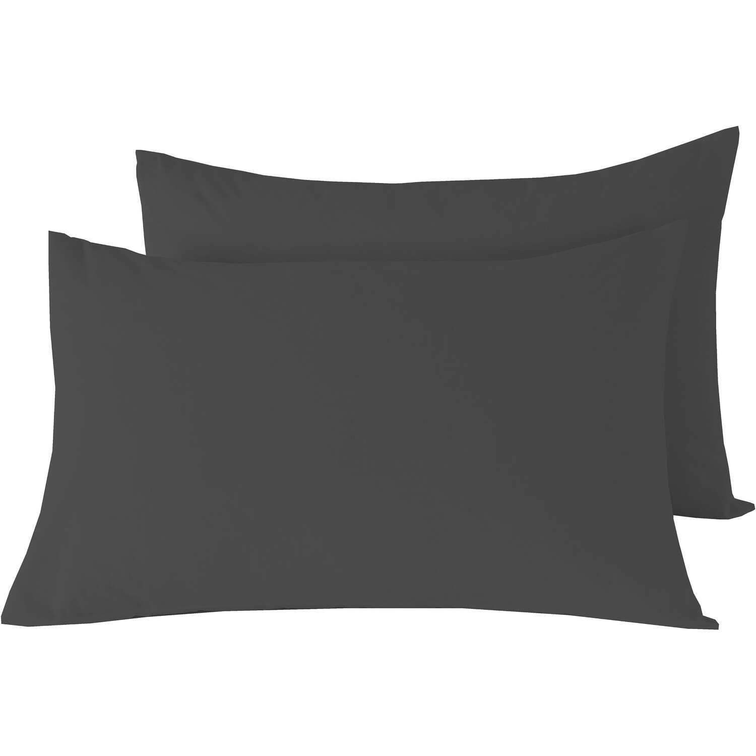 Basics Pillowcase Pair - Charcoal