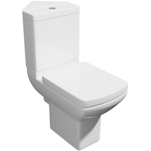 Corner Open Back Toilet Set With a Soft Close Seat