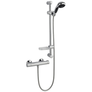 Chrome Thermostatic Bar Mixer Shower With  Slide Rail Kit