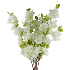 Pack of 6 x White Artificial Blossom Stem