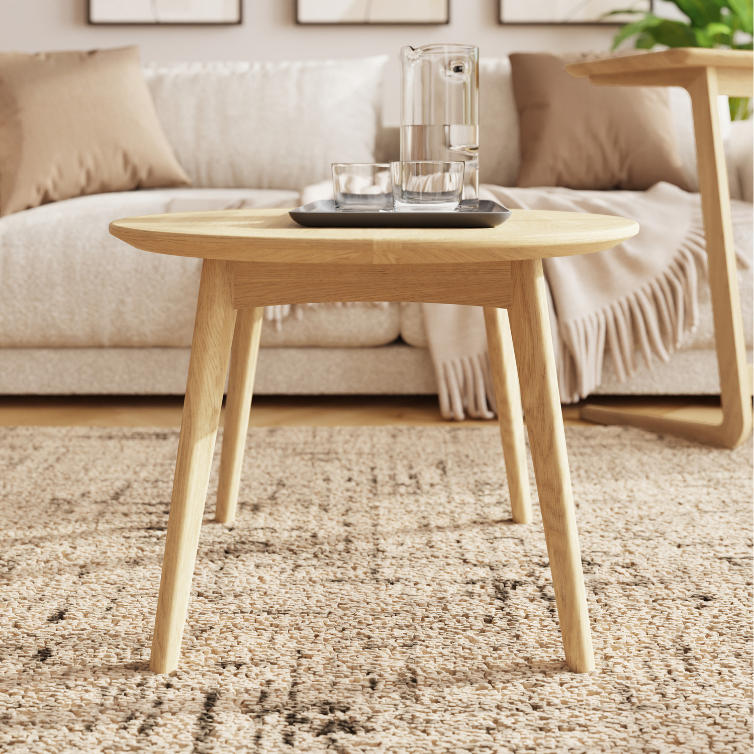 Fwstyle Natural Ash Round Coffee Table - Natural Ash