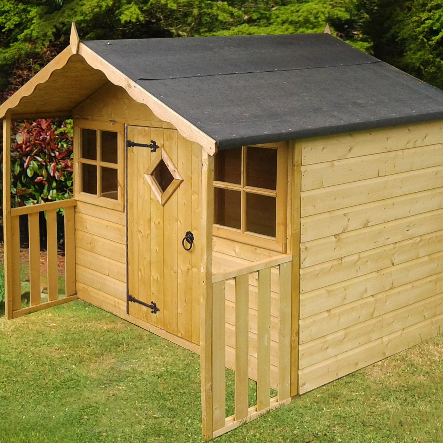Shire Light 6X5'6 Cubby Traditional Kids Wooden Playhouse - Image 7