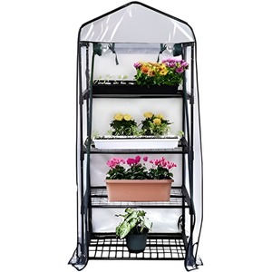 Premium 4 Tier Mini Greenhouse - W 51 x D 45 x H 130 cm