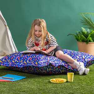icon Kids Giant Floor Cushion Confetti Print Blue