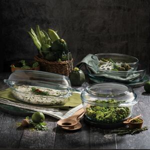 Pasabahce Glass Round Large Casserole Dish - Clear