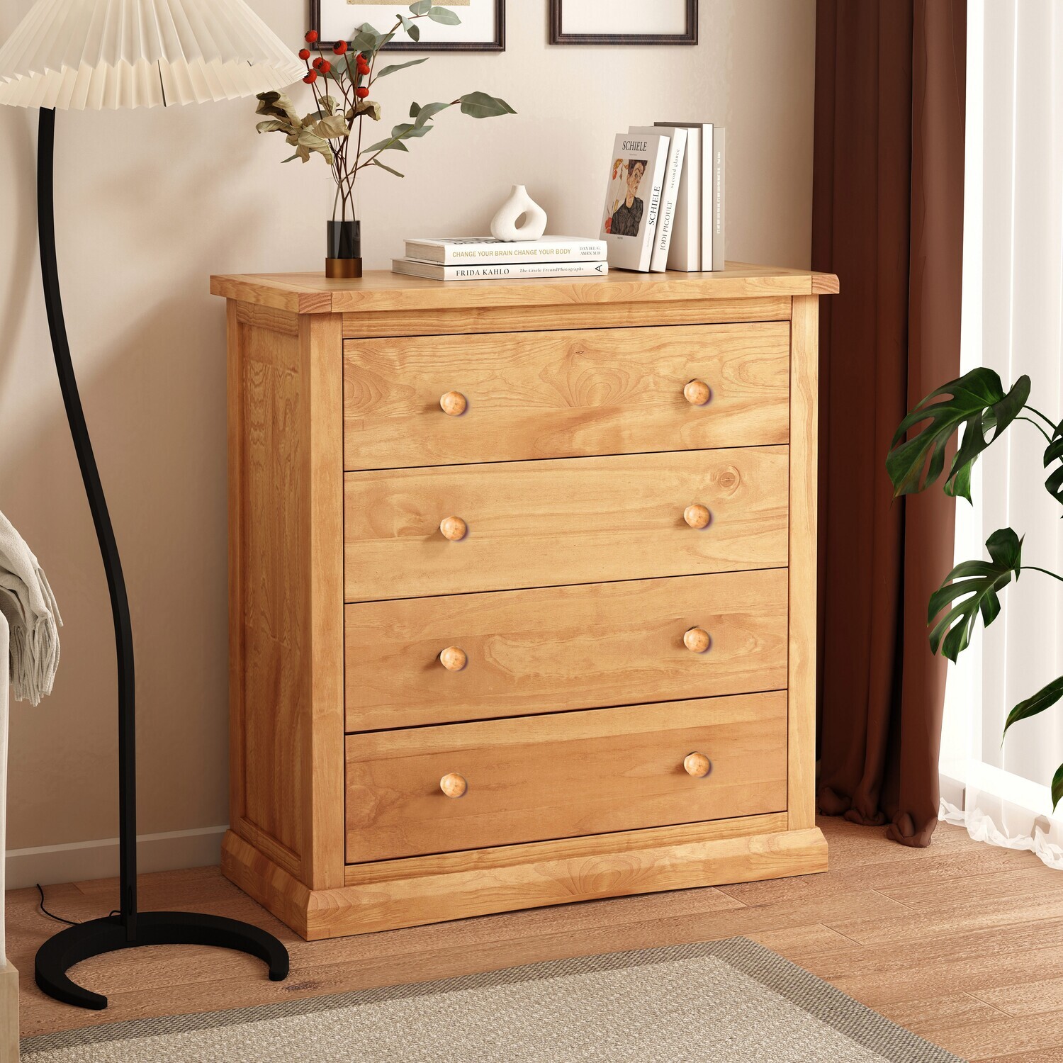 Lucca 4 Drawer Chest - Brown / Wood