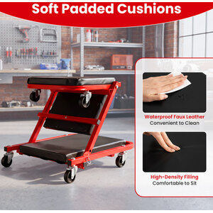 2-in-1 Roller Garage Chair