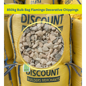 1420mm Flamingo Decorative Chippings 850kg Bulk Bag Pink White Grey Mix - Free Delivery