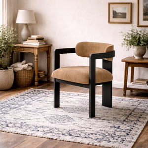 Thurles Velvet Dining Chair with Wood Legs