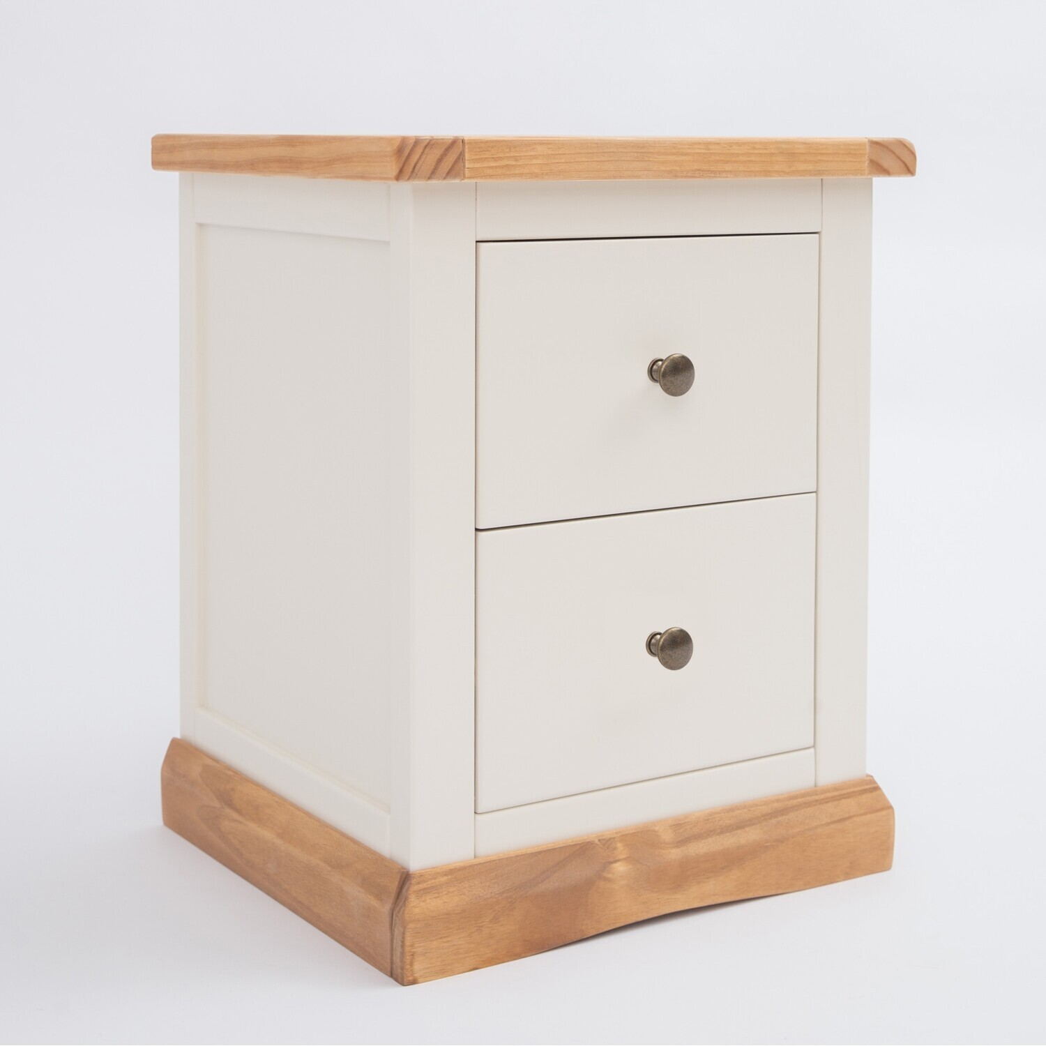 Cabinet Bits Trevi 2 Drawer Bedside Cabinet - White