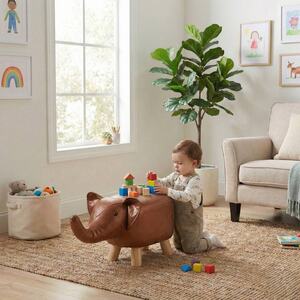 Children's Elephant Stool Seat - Grey