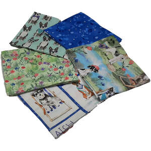 A Dog's Life-Dog Design Cotton Fat Quarter Bundle (5 pack)
