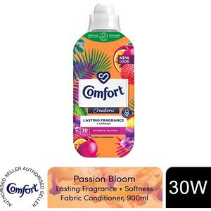 Comfort Fabric Conditioner Lasting Fragrance Passion Bloom 900ml 30W