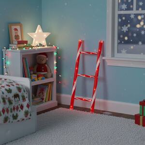 LED Christmas Ladder Decoration 50cm - Red