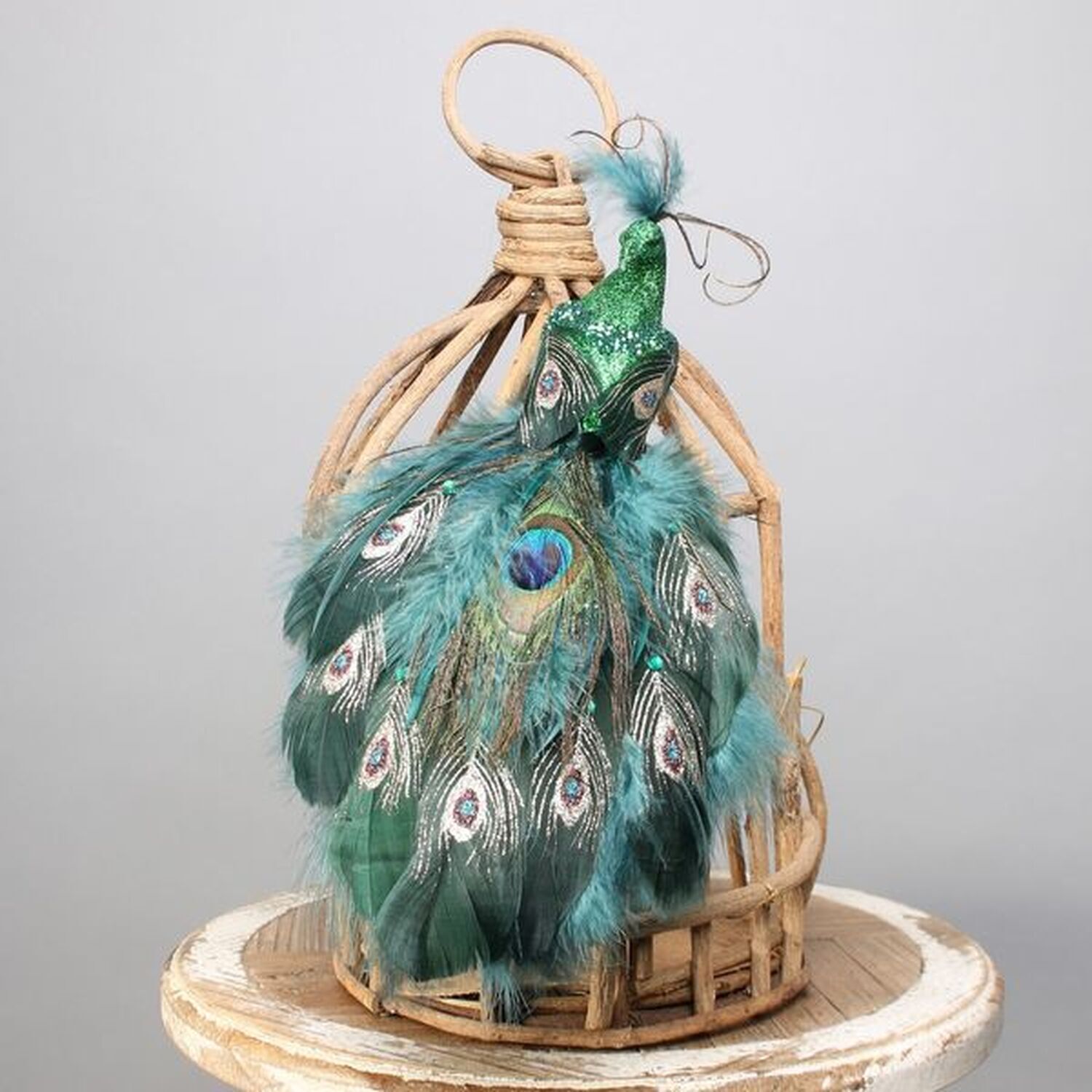 Kingsbury Gifts Decorative Peacock Bird With Clip - Green