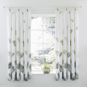 Charlotte Thomas Fern Pencil Pleat Curtains Tie Backs 168 x 183cm