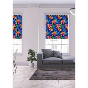 Azalea Blue Blackout Roller Blinds Easy Fit Child Safety Included