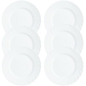 Set of 6 Luminarc Dinnerware Dessert Plate - White - 19.5cm