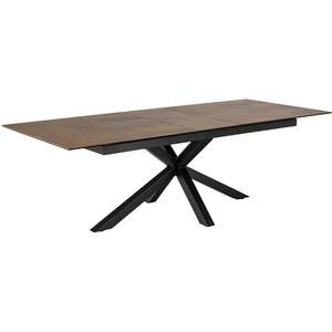 Perth 200cm Rusty Ceramic Extendable Dining Table with Metal Base