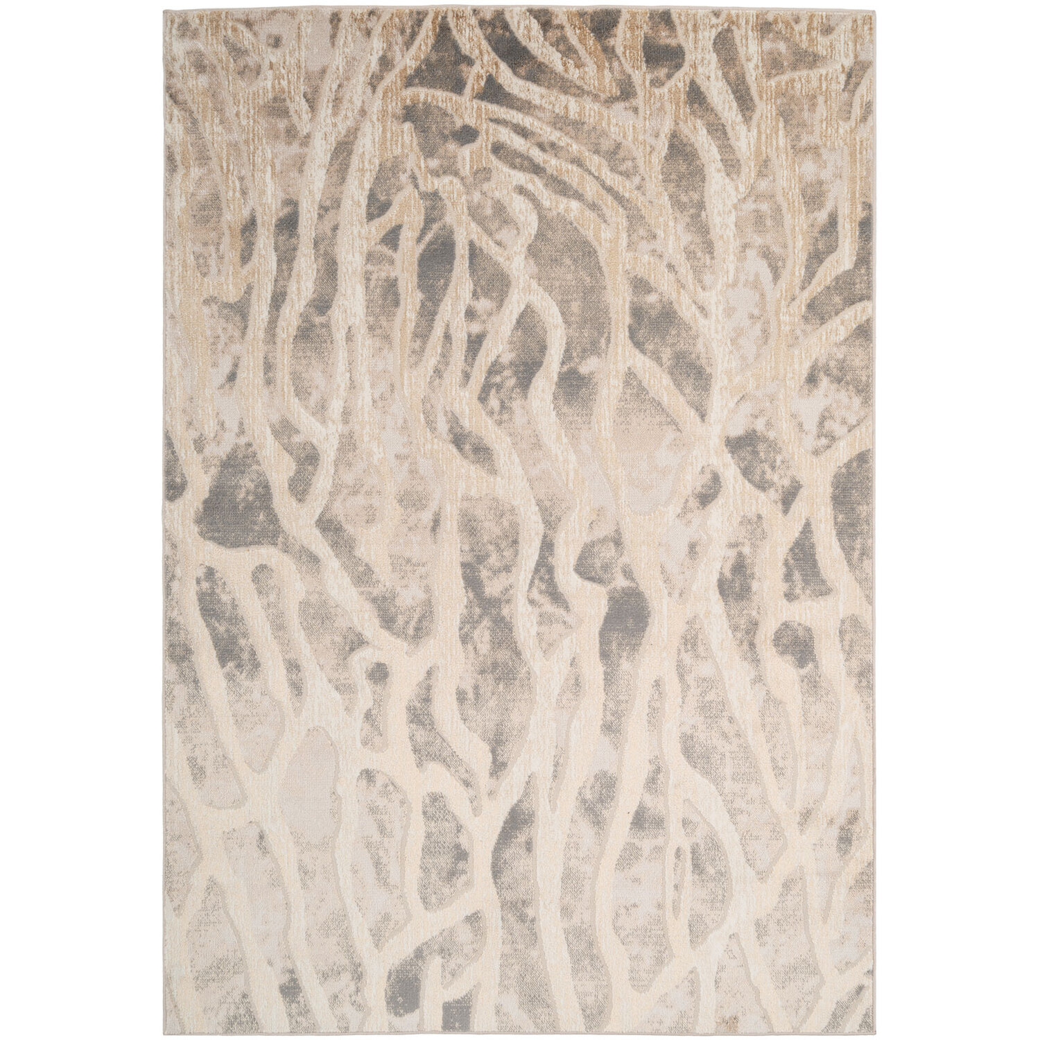 Beige Metallic Area Rug - Beige / 230cm