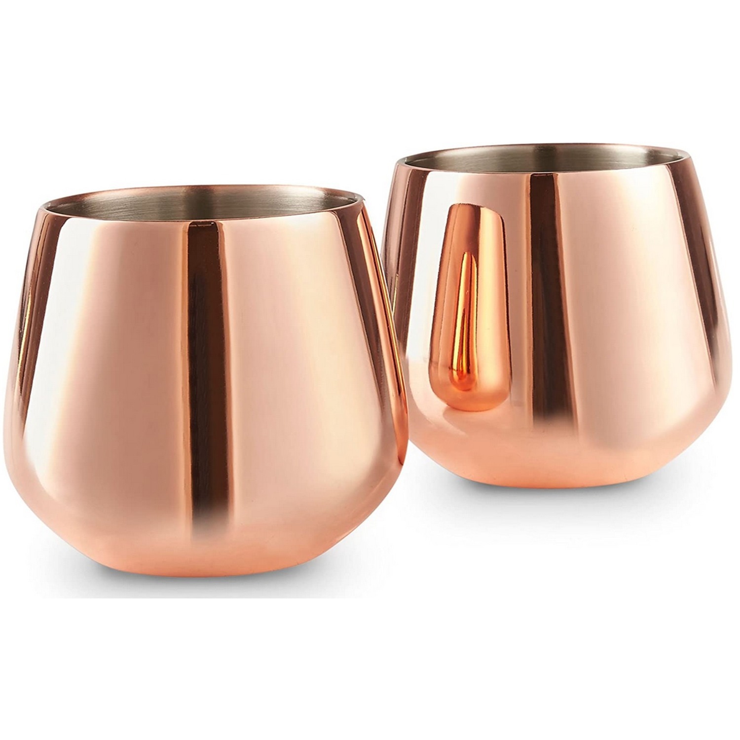 Image of Set Of 2 Copper Beautify Stemless&hellip;