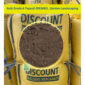Bulk Grade A Topsoil (BS3882), 850kg Bulk Bag - Garden Landscaping, Kerbside Delivery