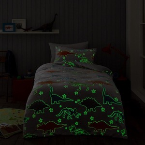 Fluffy Teddy Fleece Glow in the Dark Duvet Cover with Pillowcases