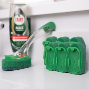 Fairy Soap Dispensing Washing Up Brush Fillable Plus 2 Packs Refills