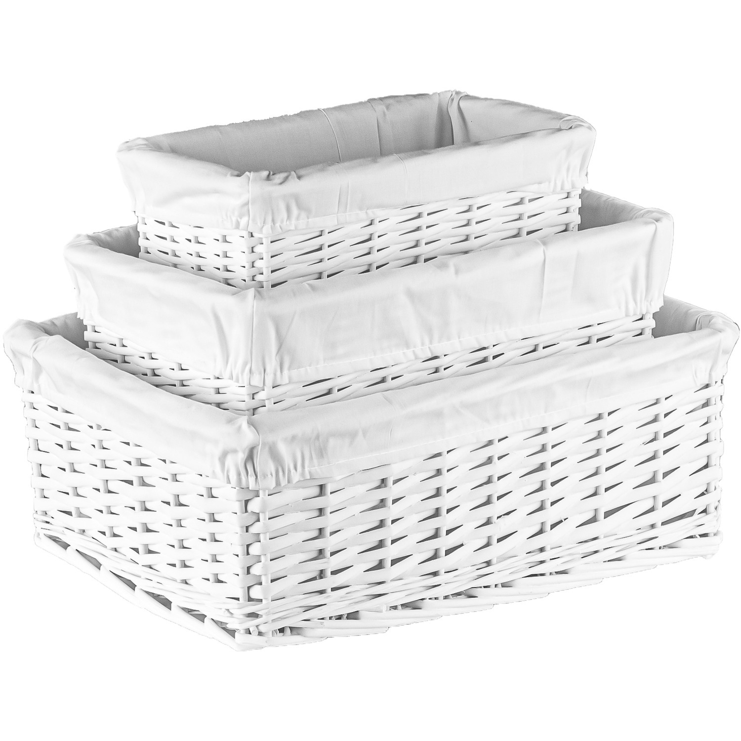 Image of Innoteck Wicker Storage Basket with Lining&hellip;