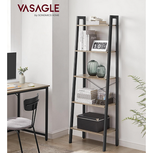 VASAGLE Ladder Shelf, 5-Tier Bookshelf, Bookcase
