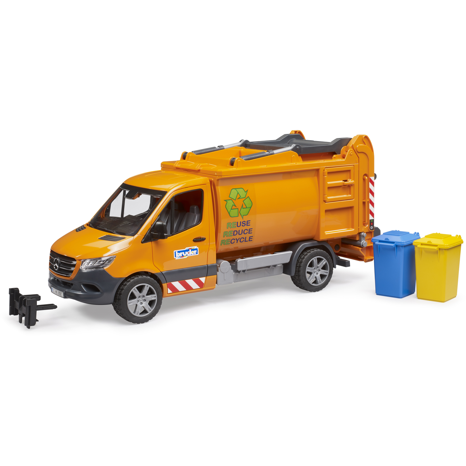 Bruder Mb Sprinter Municipal Garbage Truck Delivery Vehicle Model - Orange