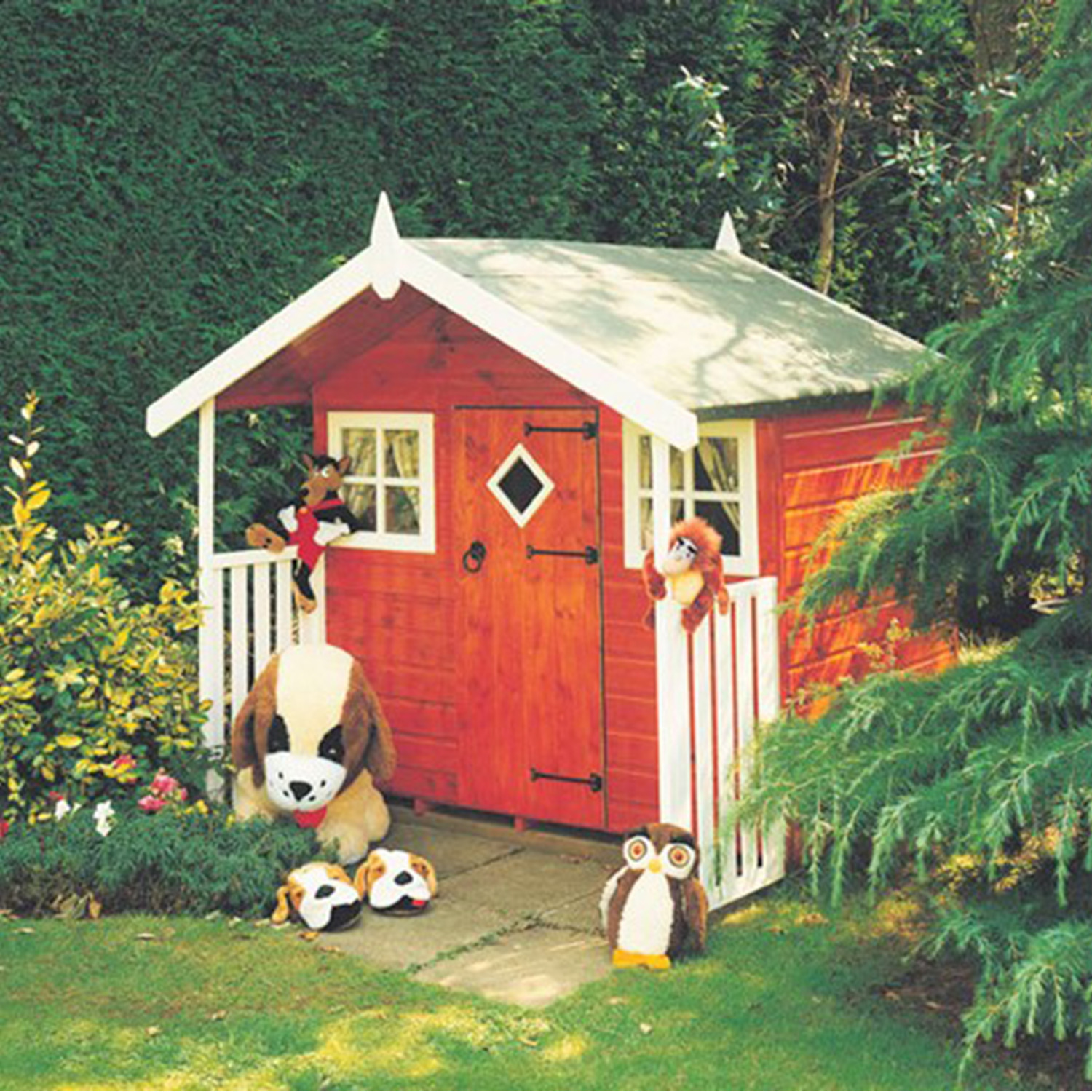 Shire 6 x 4ft Hobby Shiplap Playhouse - Kids Garden Toy - FSC Certified Timber - Brown - Image 4