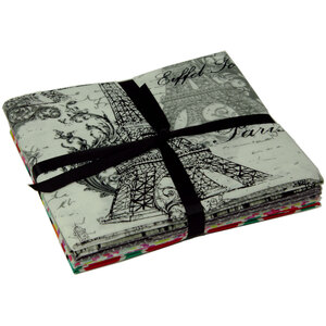 French Themed Cotton Fat Quarter Bundle (5 pack)