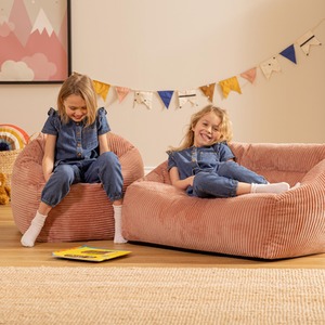 icon Kids Ceclia Sofa and Kids High Rest Jumbo Cord, Pink
