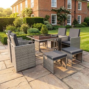 Giulia 9 Piece Rattan Cube Outdoor Set