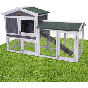 Large Wooden Hutch Outdoor Double Decker Hide House