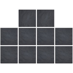 Grey Square Stomp Stone Recycled Rubber 30cm x 30cm