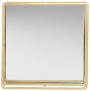 2-PC Metal Gold Square Mirror Tray