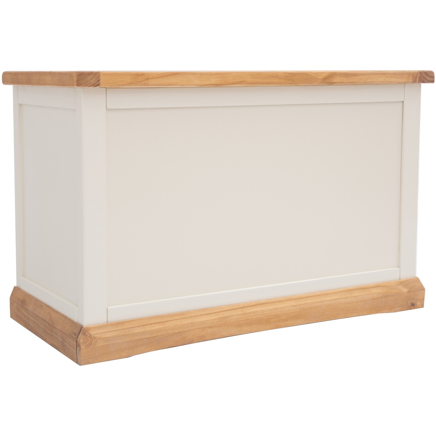 Trevi Ottoman - Off White Finish - White