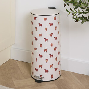 Highland Cow Printed Pedal Bin
