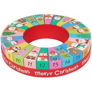 24 Compartment Circle Advent Calendar Christmas Countdown - Multicoloured