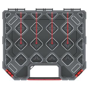 Small DIY Compartment Storage Tool Box - 60x28.4x24.3cm - Black