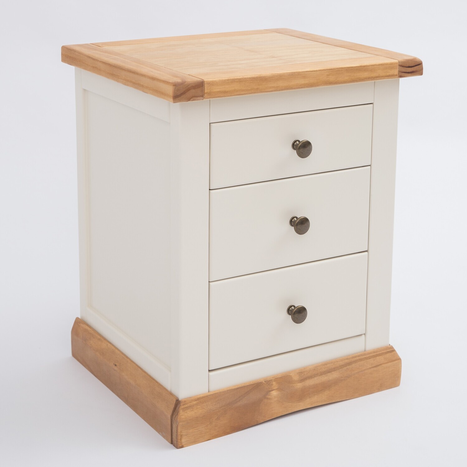 Cabinet Bits Trevi 3 Drawer Bedside Cabinet - White